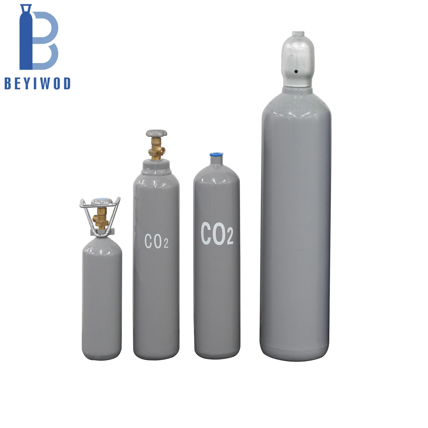 2L 5L 8L 10L 15L 20L 40L 50L 68L Steel Co2 Tank Gas Cylinder Carbon Dioxide Flask para sa mga kagamitan ng inumin ng aquarium sunog