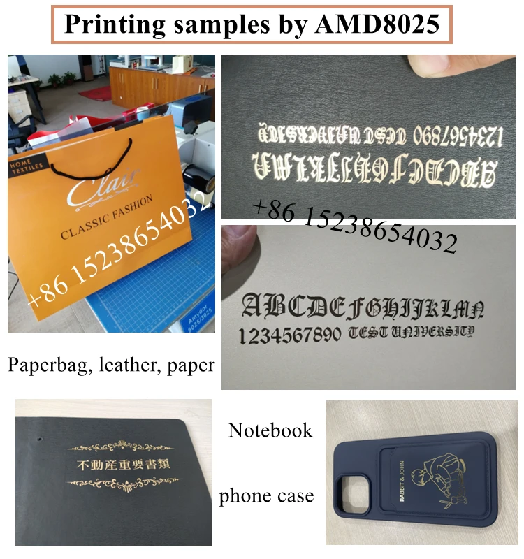 Computer Control Diary Book Thesis Cover Flatbed Digital Hot Foil Printer AMD8025 Gold Foil Stamping Printing Machine