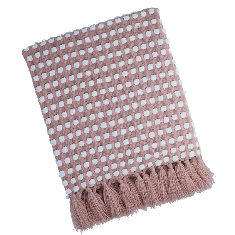 Picture Idea: 100 Acrylic Luxury Elegant Chic Throw Blanket Knitted With Fringe