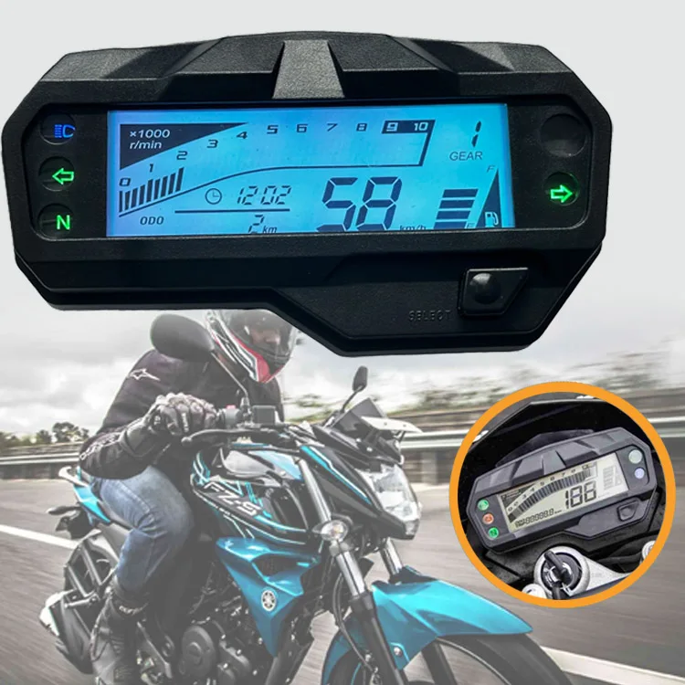 High Contrast Digital Motorcycle Speedo Meter Speedometer for yamaha Fazer Fz Fi s V2 2.0 Version 2 Fz