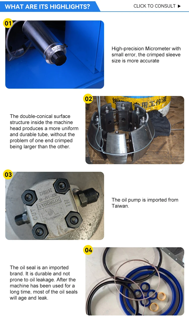 P20 1/4-2'' Inch Pipe Press P32 Assembly High Pressure Hydraulic Hose Crimping Machine