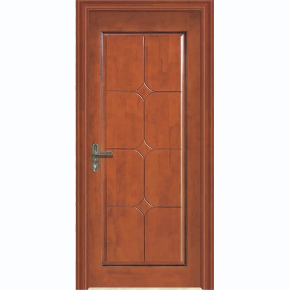 أبواب داخلية عصرية ذات تصميم غير مرئي عالية الجودة مطلية باللون البني للاستخدام المنزلي