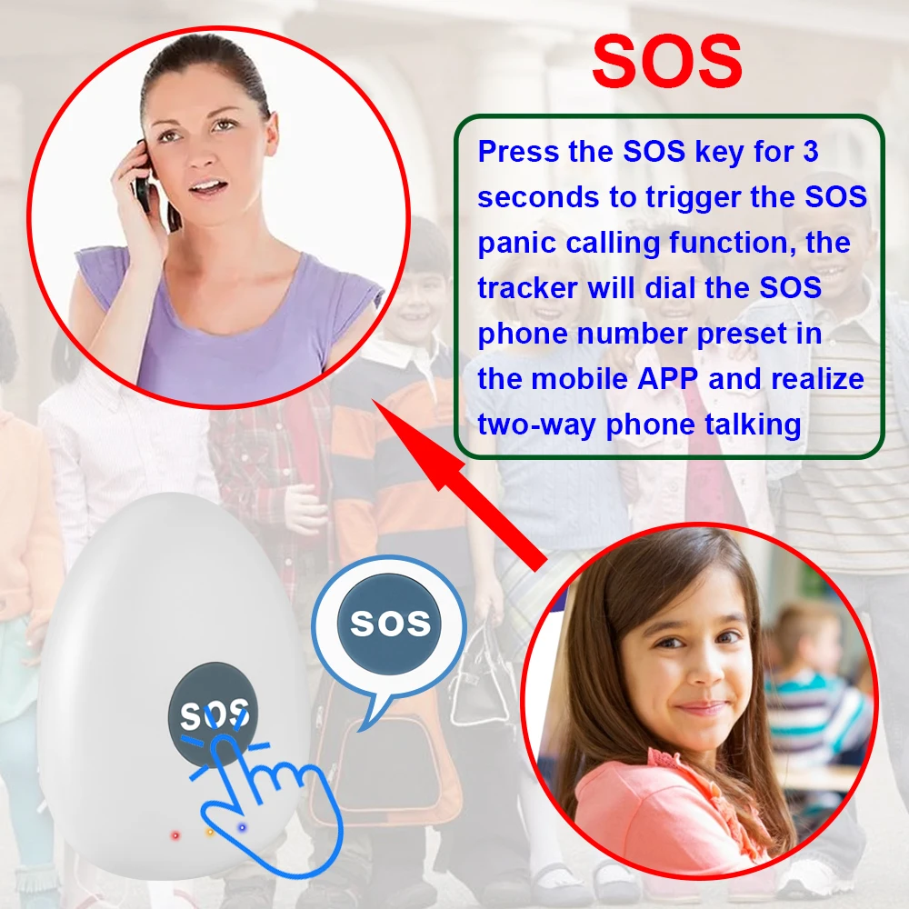 Latest Personal SOS Alarm 4G GPS Tracker for Kids Elderly Students G62 Mini GPS SOS Panic Calling Locator Geo-fence Playback