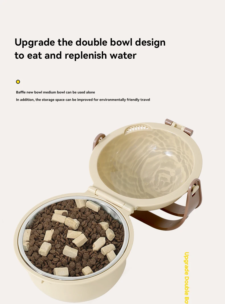 Revolving Pet Outdoor Soaking Bowl for Eating Dog Food Feeding Bowl Portable Tall Multi-purpose Foldable Serving Bowl details