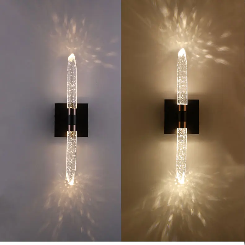 Meerosee Bubble Crystal Wall Mount Lamp Shades Wall Lamp Bedside Wall Light Modern Light Fixtures Hotel Sconce MD86805