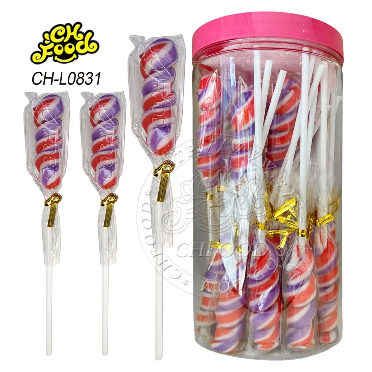 handmade Rainbow spiral twisty swirl stick lollipop candy sweets confectionery