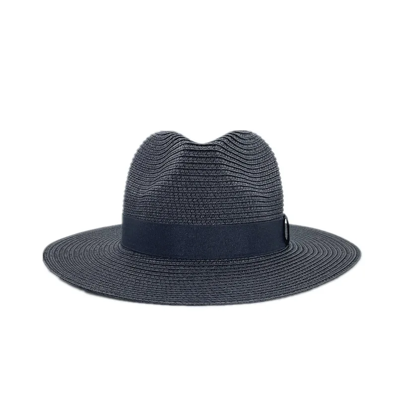 Chapeau Panama Femme Paille Respirant Été - Large Bord Fedora UPF50+ Avec Bande Raphia, Protection Soleil