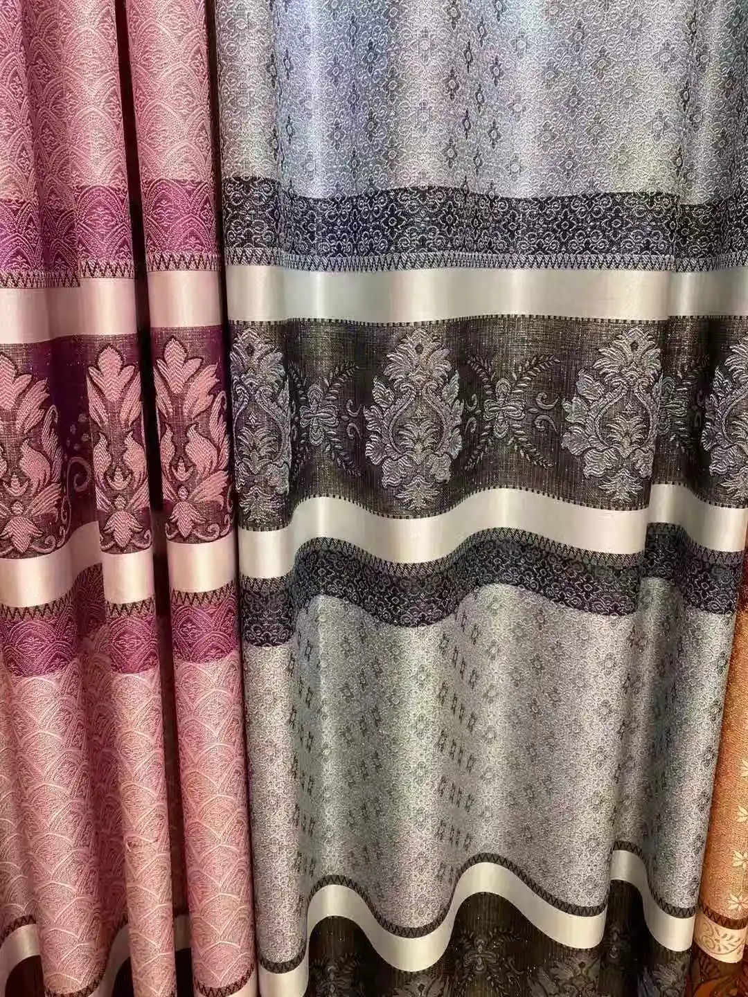 African Design Cheap Price 100% Polyester Jacquard Upholstery Curtain Cloth Home Use Curtain Fabric
