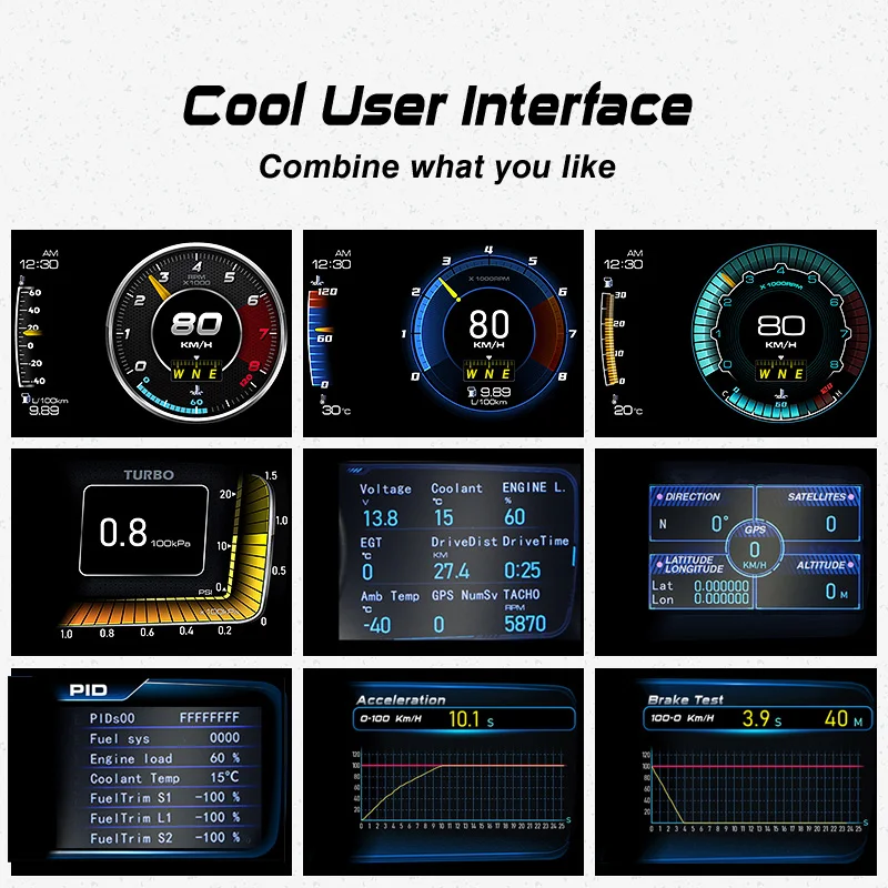 Cheap Auto Meter Speed Gauge Universal HUD Heads up Display for Cars and Trucks