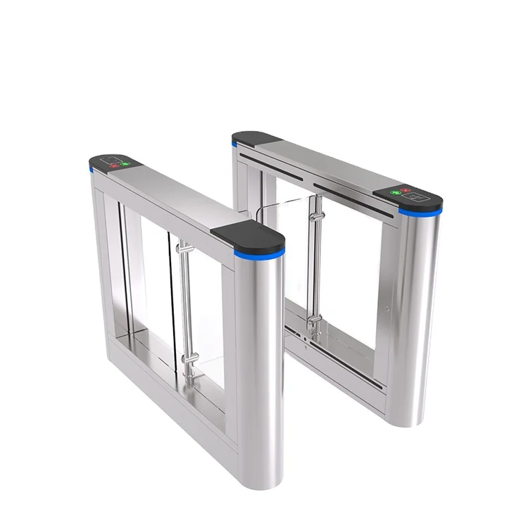 Waist Height Turnstile Shirt Automatic Swing Barrier Gate With RFID  Qr Scanner