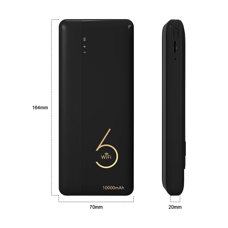 RTS 4G Wifi 6 Router Mifis 4G Lte Pocket Mobile Wifi Hotspot 10000mAh Power Bank Fdd/Tdd 4G Sim Card Support Openwrt System