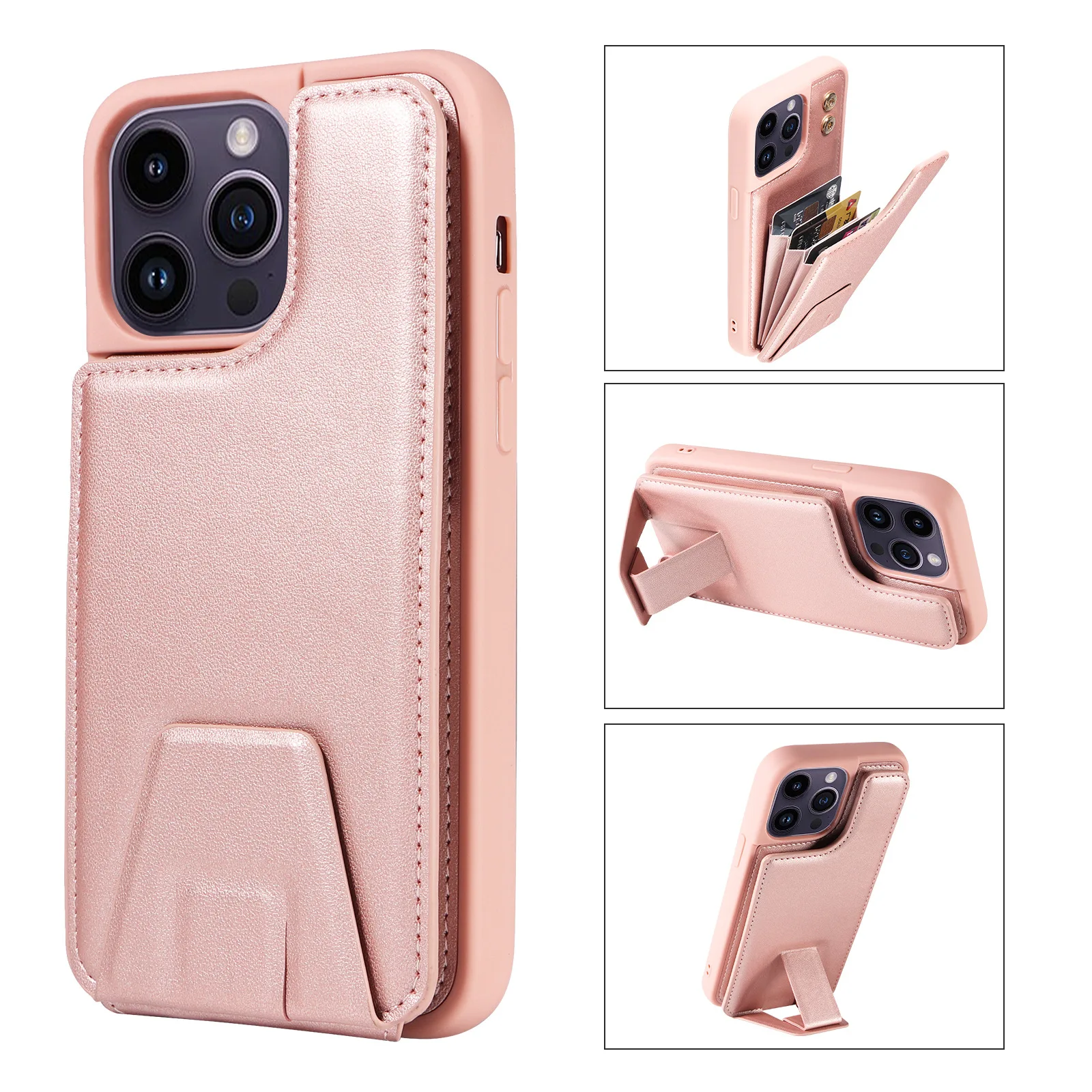 Laudtec LX482 étui de couleur solide avec couverture en cuir anti-chute résistant à l'usure pour iPhone 16 15 14 13 12 11promax