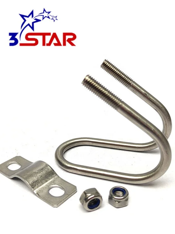 QWORK Stringitubo, Morsetti per Tubature, con T-Bolt, Acciaio Inox, 51