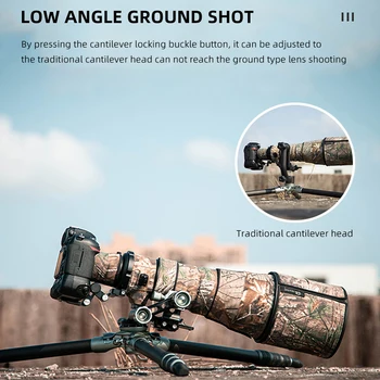 Fotopro Professional Dslr Shooting Photographic Heavy Duty Carbon Fiber Tripod for Bird Watching Hunting Outdoor detail image