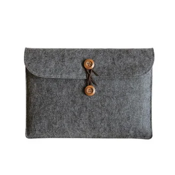 Wholesale Felt File Ipad Bag Holder Bag  Gifts for Businessmen Office Supply Button And String Style