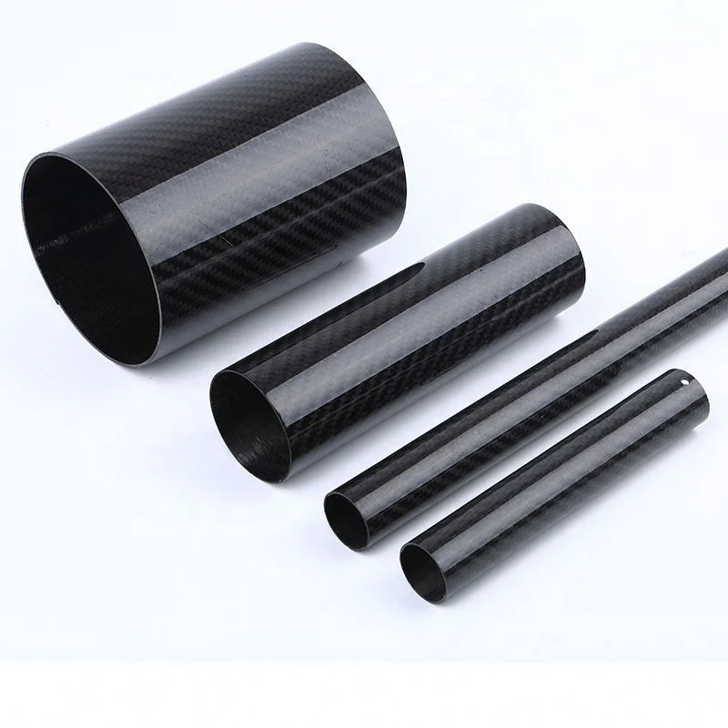 3K 110mm 120mm 130mm round large diameter / size roll wrapped carbon fiber pipe tube