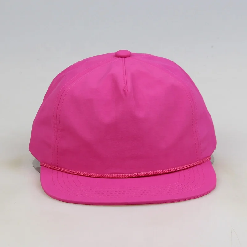 Custom a Frame Vintage Unstructured 5 Panel Blank Plain Rope Snapback Hat