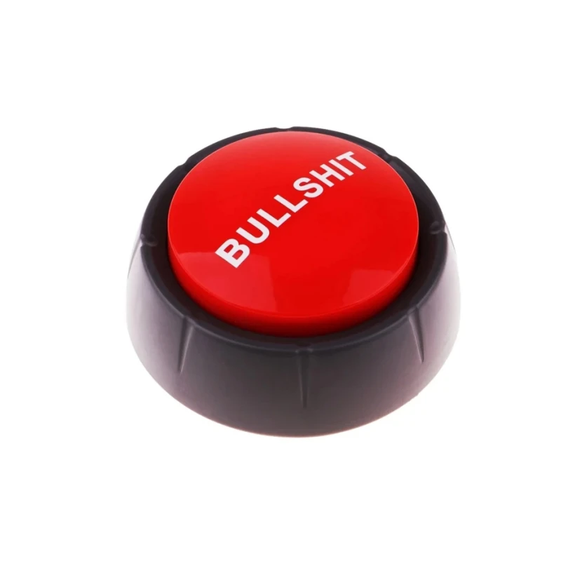 Factory Custom Marketing Gift Items Promotion Funny Talking Buttons Bullshit Button Random Sound Button for Gift