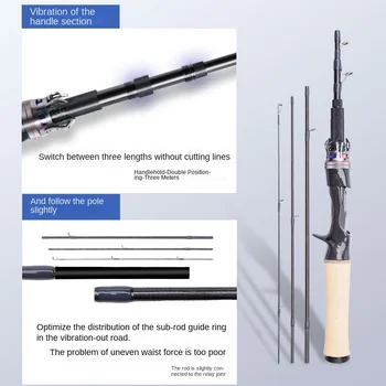 Fishing Fan Lanxi 2.0 Travel Telescopic Micro-object Luya Rod for Fuji F Ring Portable 3-Section Carbon Mini Fishing Rod – Rod – view 5