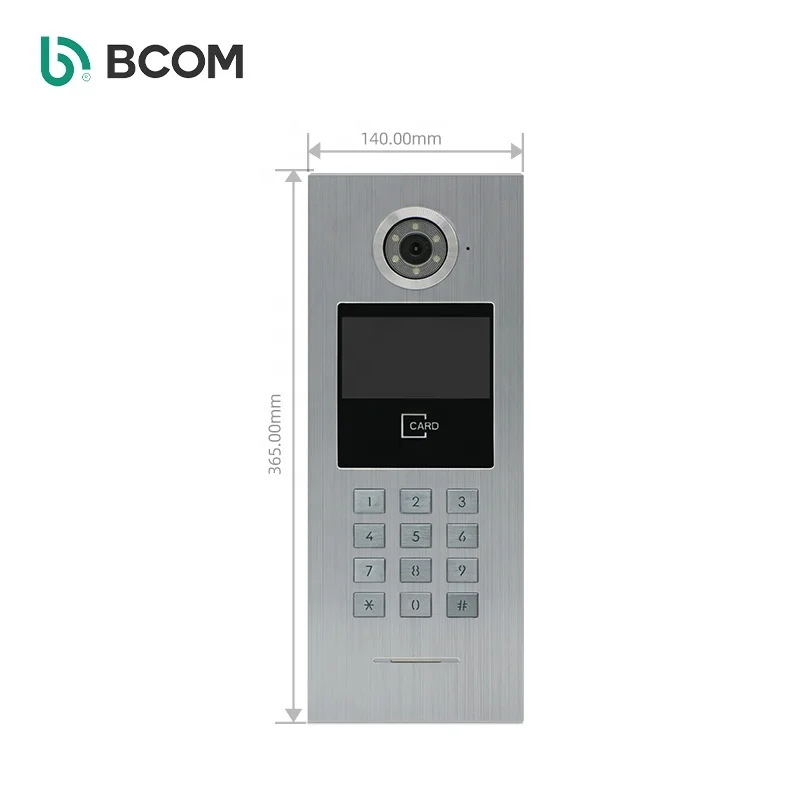 Bcom oem odm multi apartment waterproof tuya ip poe video door phone intercom set android visual panel doophone system