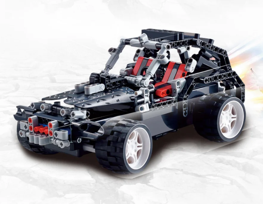 Hot Selling 329pcs technic Remote Control Car Building Block with Usb Line Diy Assembly Block
