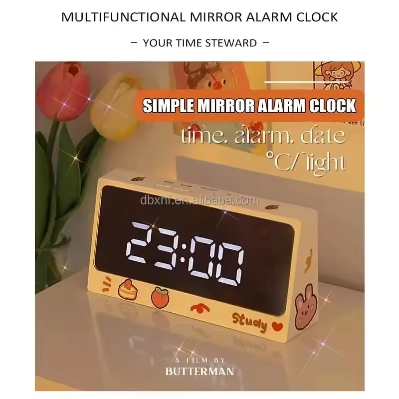 New Style Time Temperature Brightness Adjustment Smart Desk Alarm Clock Digital Alarm Clock for Kids