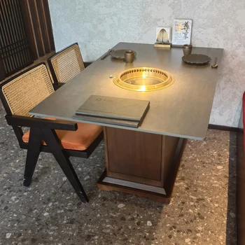 Top Level Korean Barbecue Japonais De Grill Table Suitable for Apartment Restaurant Tables for Barbecue