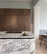 2025 Artisan Luxury Kitchen Cabinetry Elegant Stone Tops with Fully Customized Cabinet Designs