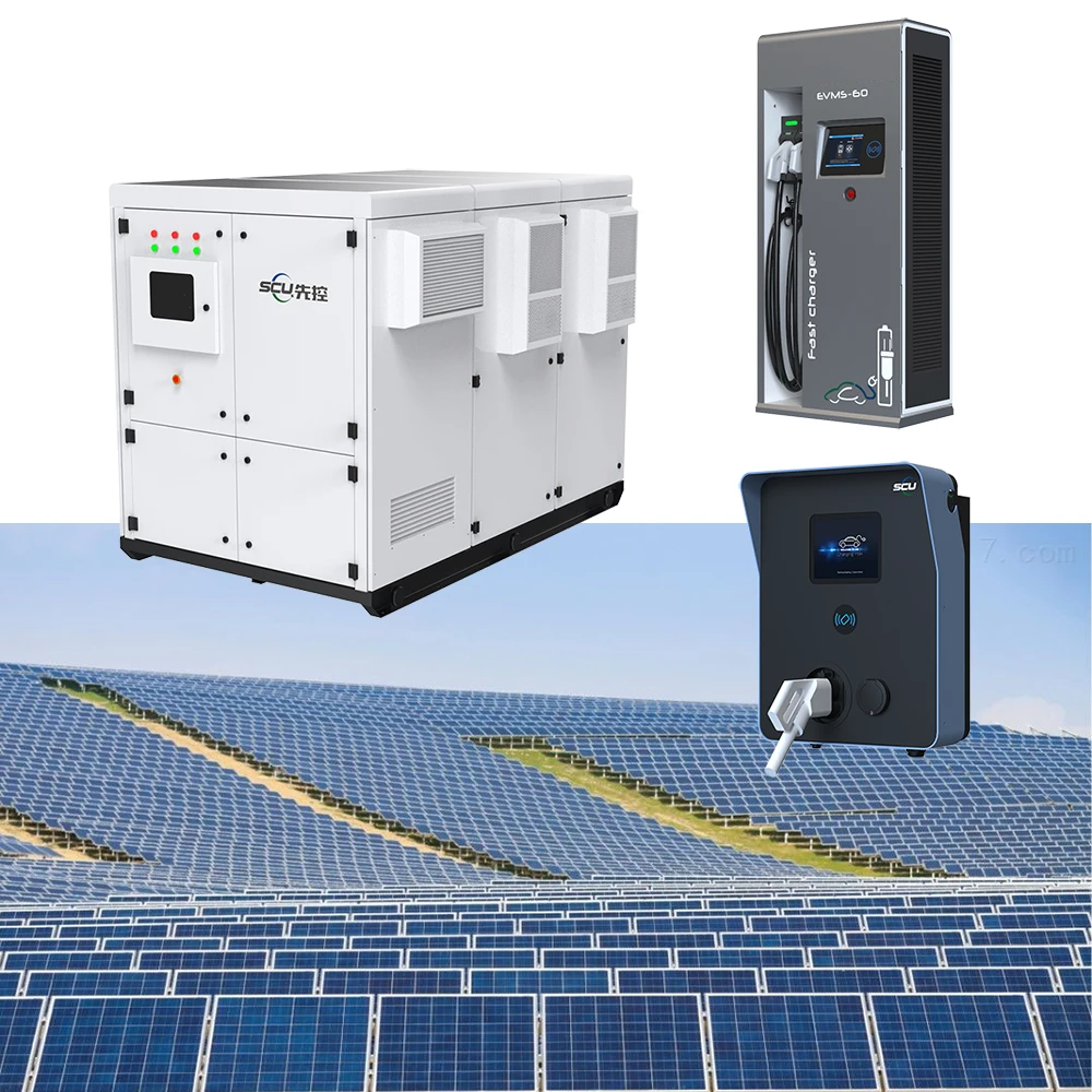 SCU Solar Storage Charging Solution With 30kW Power Module DC Electric Car Fast EV Charging Station Shopping Mall Parking