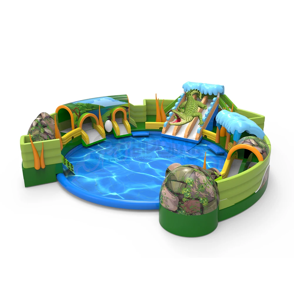 11.5x10x6m Submarine Use Together with Two Inflatable Pool Inflatable Water Slide Match with Inflatable Floating Toys