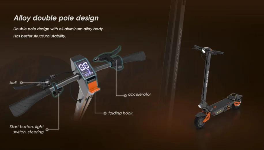 Ultimate Well-priced High Quality Hot Selling Kirin G1 PRO All-terrain Electric Scooter for Adults