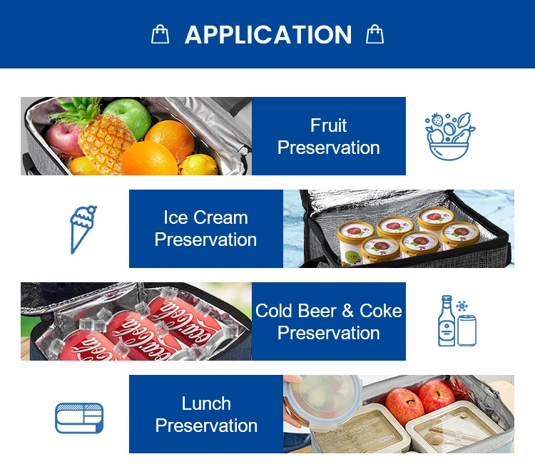 Custom Logo Print Non Woven Food Delivery Aluminum Foil Thermal Insulated Tote Lunch Bag Grocery Shopping Insulated Cooler Bag details