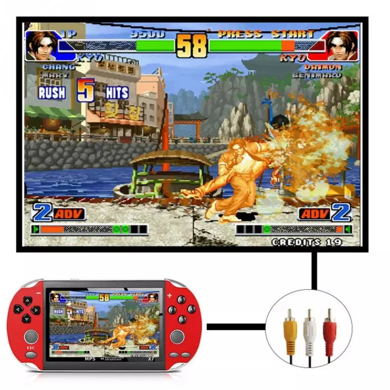 Multiplayer psp handheld game console 7-Polegada quad-core arcade para 3d  joystick extra ps jogo hdmi compatível áudio e música de vídeo - AliExpress