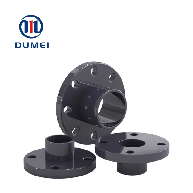 UPVC Socket Flange PVC Flanged Pipe Fittings Socket and Socket Integrated Flange Fittings Joint PN16 Factory Direct