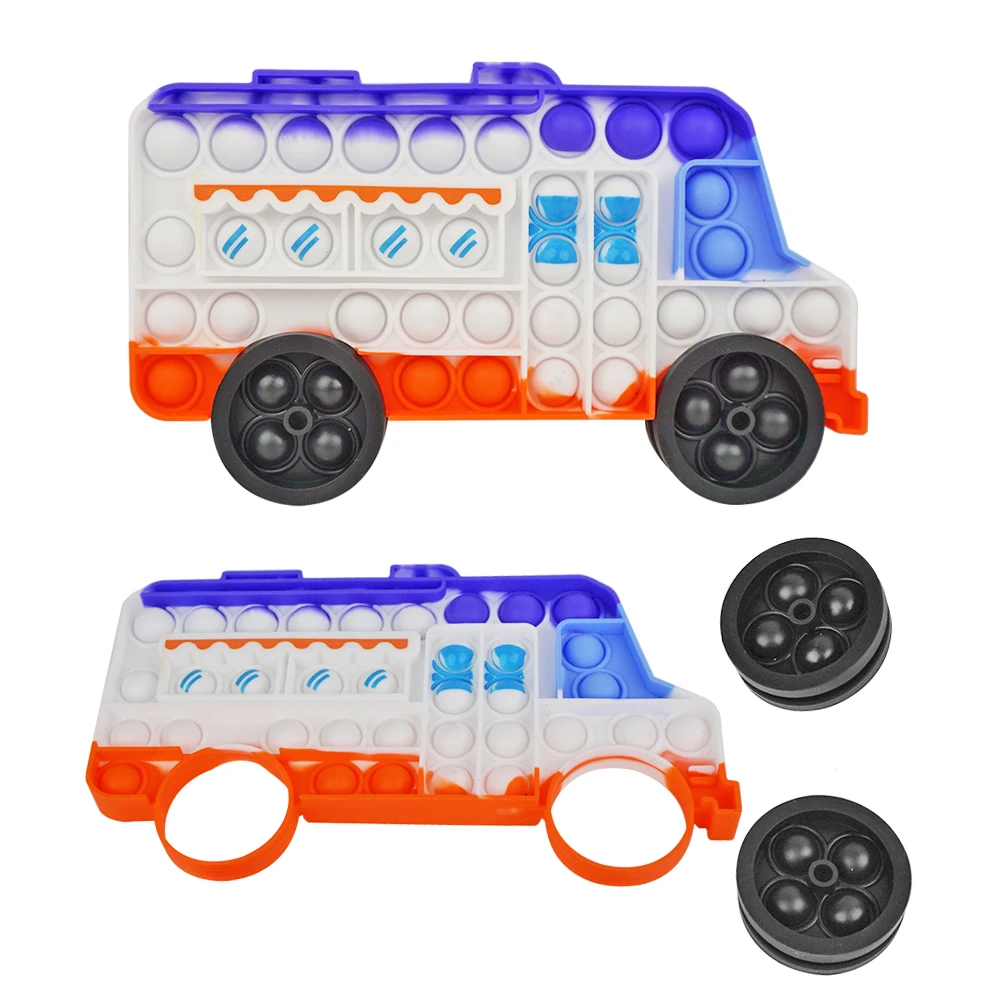 Новые игрушки для транспортных средств, вертолет, полицейский автомобиль, пуш-ап-пузырь, игрушка-антистресс для облегчения беспокойства и снятия стресса