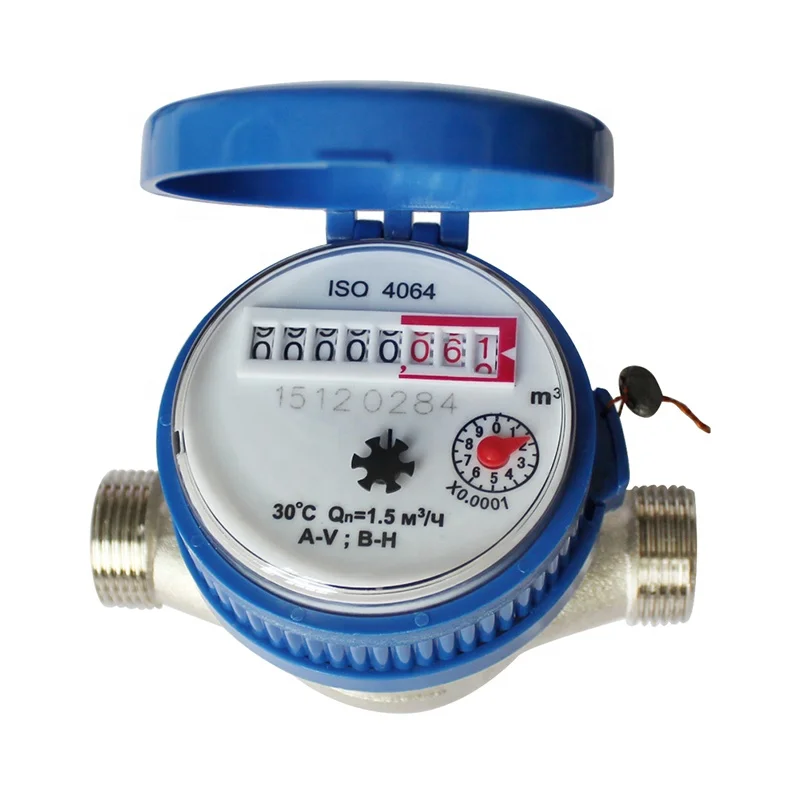 15mm 1/2" Garden Home Plastic Cold Water Meter Single Water Flow Dry Table