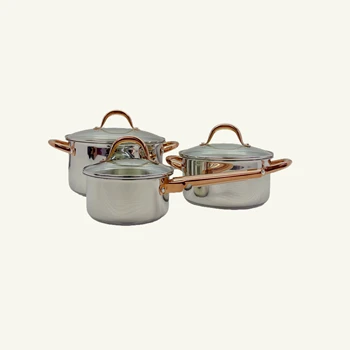 Rose Gold PVD High Quality Kitchen Cookware Customizable Stainless Steel Stock Pot