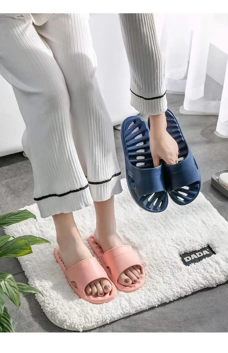 Women Men Shower Slippers Open Toe Summer Sliders Sandals Non-Slip