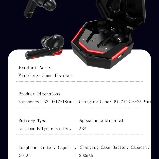 Дешевые оптом TWS Игровые наушники BT с низкой задержкой Bt микрофоном двойным режимом водонепроницаемые беспроводные