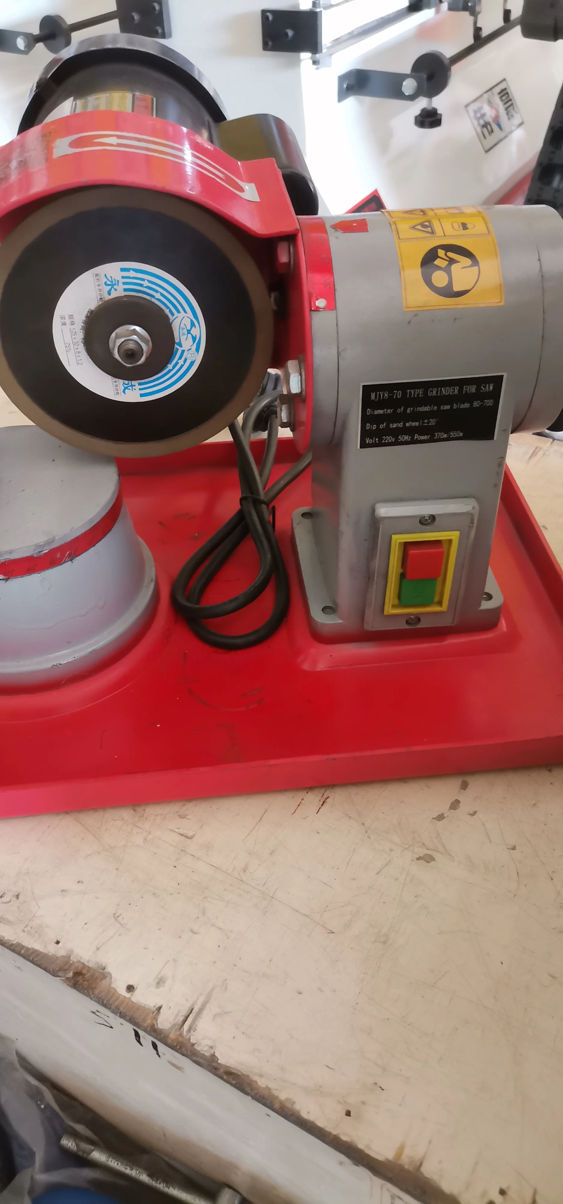 370w Wheel Motor Power Circular Saw Blade Sharpening Saw Disc Grinder