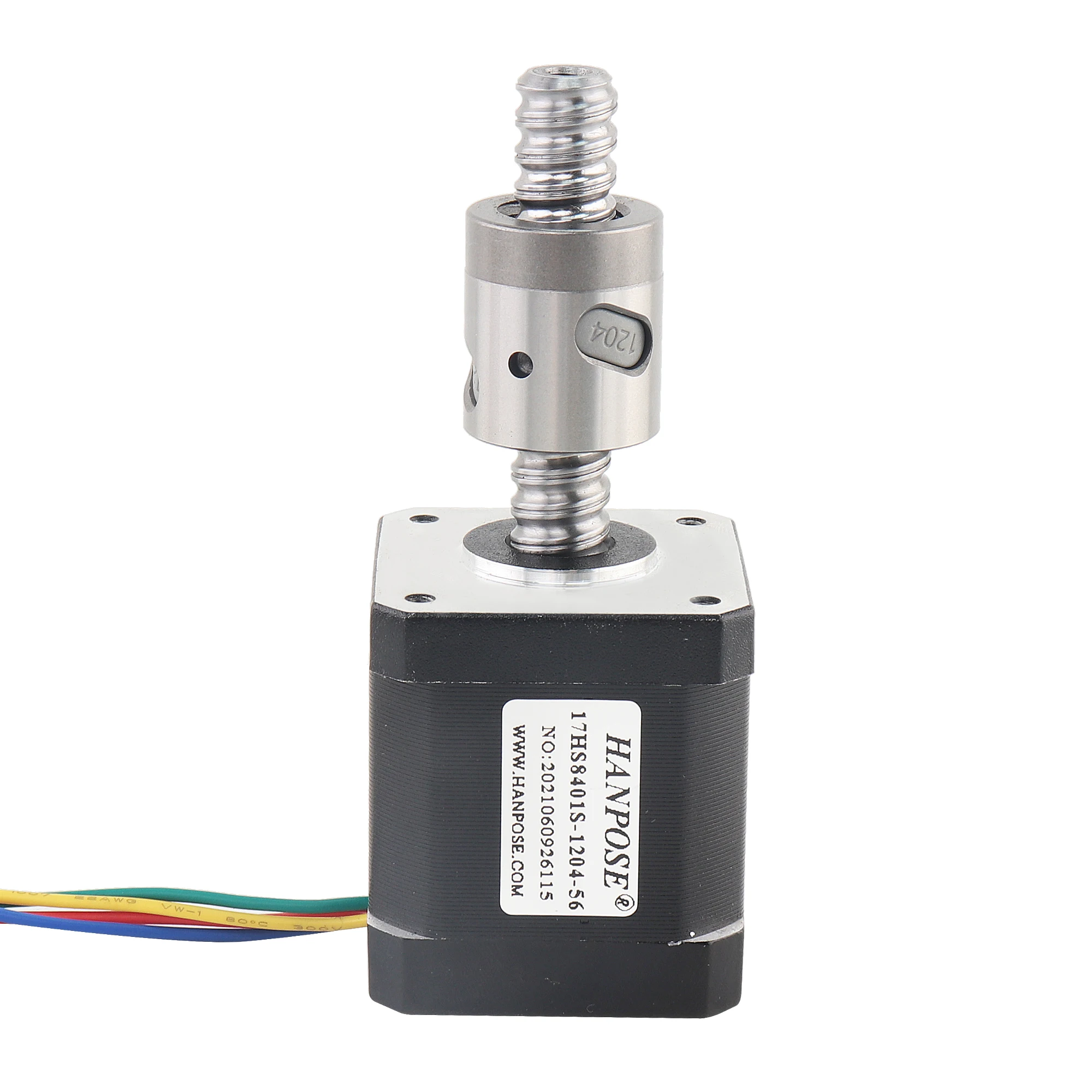 Hanpose korakni motor brez pritrdilne plošče, razred NEMA17, modeli 17HS8401/3401/4401/6401S-1204 z krogelno vijčno gredjo za 3D tiskalnike in opremo za nadzor