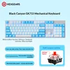 GK715 White Blue Blue Backlight Red Switch 104 Keys ABS