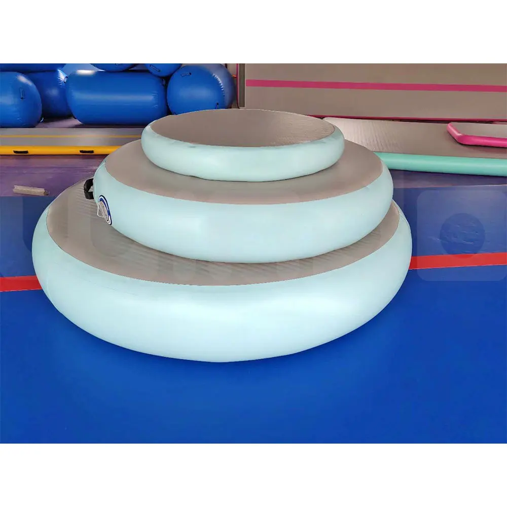 DWF Drop Stitch AirSpot Inflatable Bouncy Round Air Track Gymnastics Circle Air Spot Set