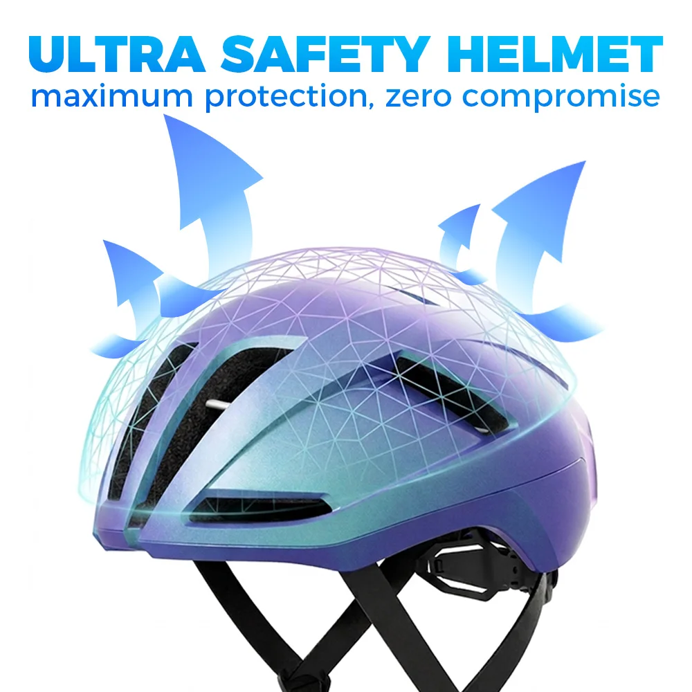Lightweight Waterproof Eco-Friendly Bicycle Helmet EN1078 Certified Aerodynamic Road Bike 250g Ultralight 13 Vents for Adults