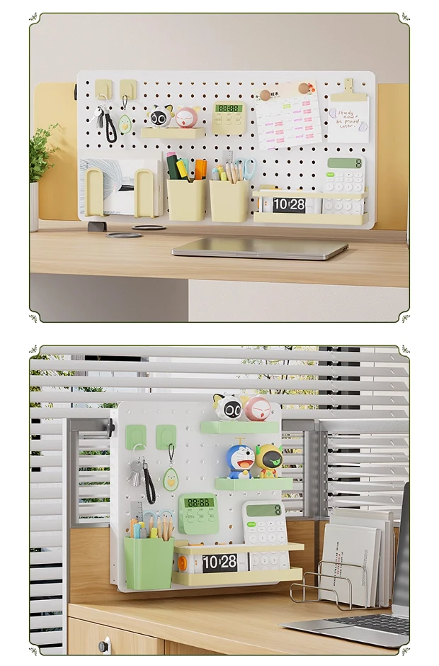 Office Baffle Carbon Steel Shelf Adjustable Hook and Loop Organizers