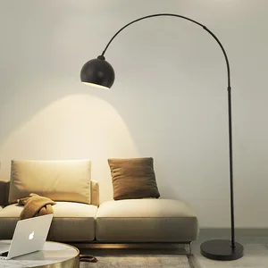 JACKSUN Arc Led Modern LED Floor Lamp Metal Base  Standing Iron Chandelier