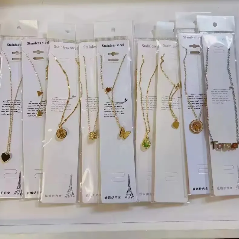 Random Items China Factory Directly Sale 18K Gold Plated Jewelry Women  Stainless Steel Necklace Wholesale