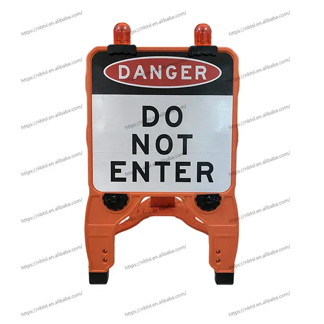 Safety sign road barrier square sign plastic barrier traffic safety pedestrian isolation sign