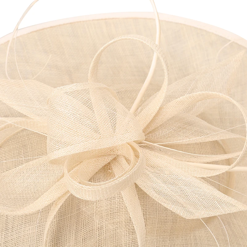 Женские белые шляпы для чаепития и церковные чародеи модные аксессуары шляпа Sinamay