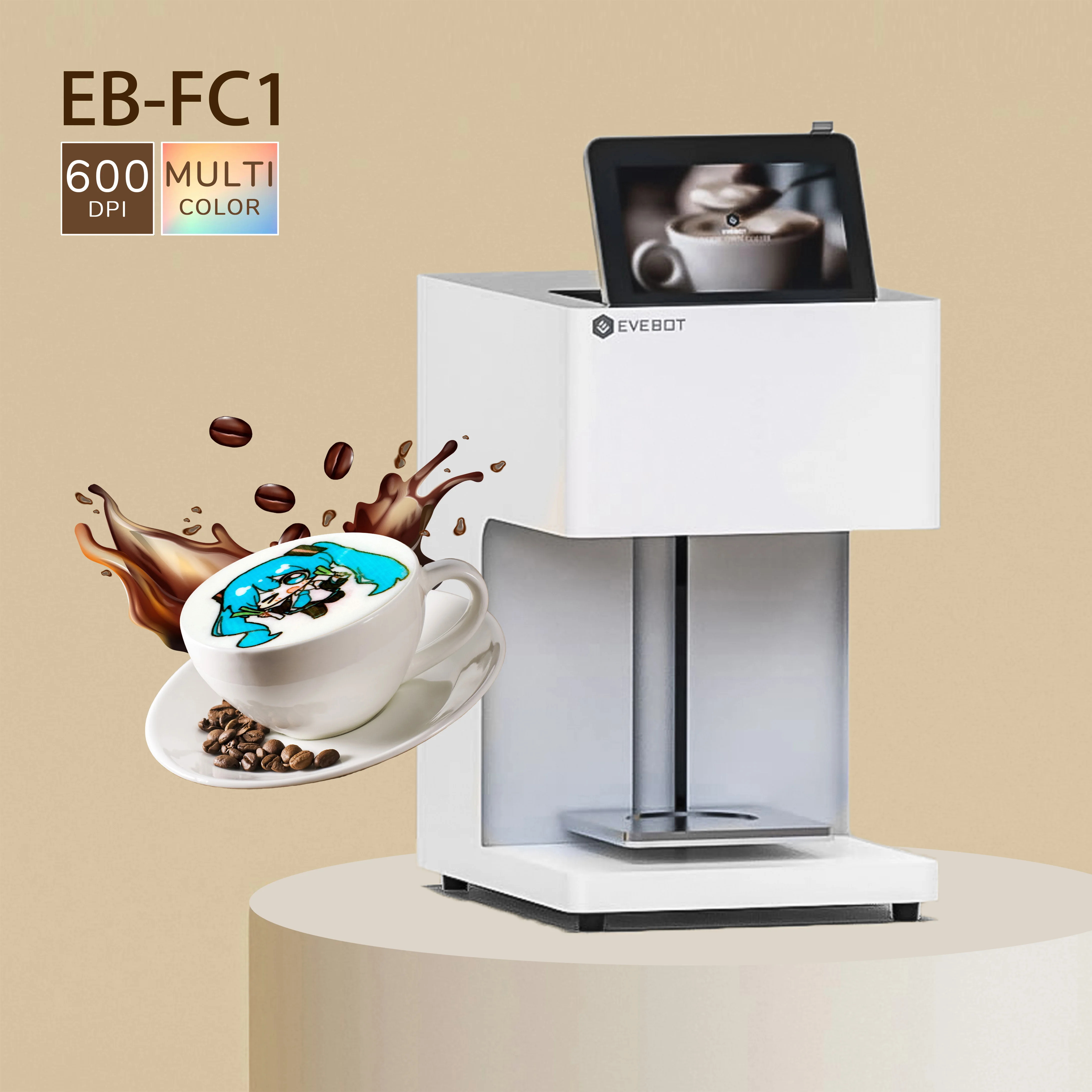EVEBOT 3D Coffee Printer EB-FC1 - Wifi Latte Art Machine with